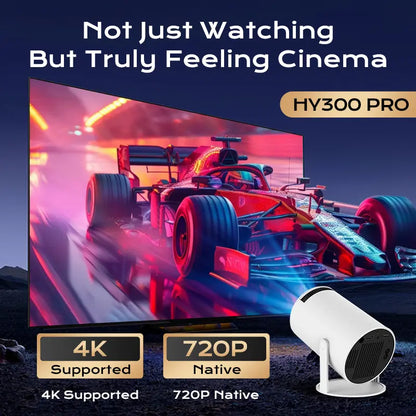 HY300Pro+ Portable Outdoor Projector | Native 720P (4K Support) | WiFi 6