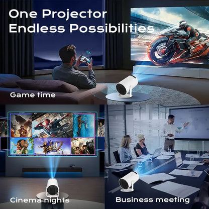 HY300Pro+ Portable Outdoor Projector | Native 720P (4K Support) | WiFi 6