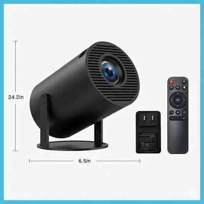 HY300Pro+ Portable Outdoor Projector | Native 720P (4K Support) | WiFi 6